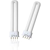 FLS/E9W 6400K Camping Lantern Bulb,5.5 inch Special Size,4 Pin,2Pack | Replacement for Camping Lantern Bulb, 4 Pin 2G7 Base, Special Size, 6400K