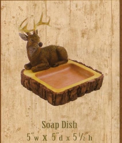Amazon Com Deer Antler Buck Soap Dish Cabin Lodge Bathroom Decor