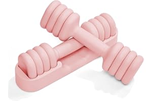 YOTTOY Adjustable Dumbbell Set of 2, 4-in-1 Hand Weights for Women at Home, Compact Free Weights Dumbbells Set with Soft Grip and Base, 2-5 lbs Each for Home Gym