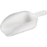 New Star Foodservice Polycarbonate Plastic Utility Ice Scoop, White, 64 oz | Commercial Grade