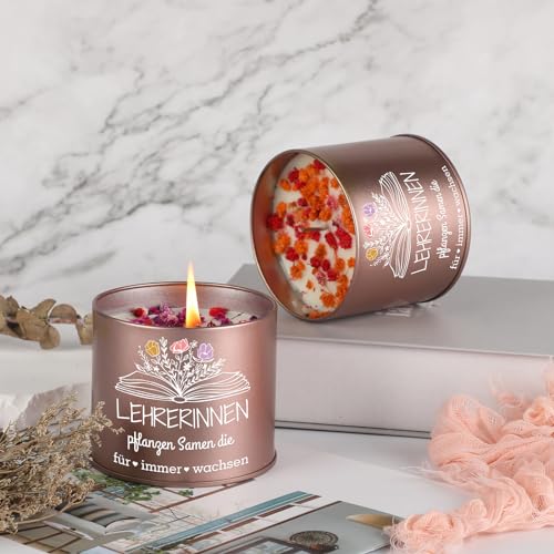 PRSTENLY Teacher Gift Teacher, Leaving Gift for Colleague, Teacher, Farewell Teacher, 9 oz Candles Gifts for Women, Thank You Gift, Retirement, Christmas Gifts
