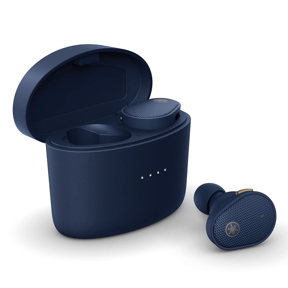 Yamaha TW-E5B True Wireless Earbuds, Bluetooth Headphones, Premium Sound, CVC Clear Voice Capture, Ambient Sound, IPX5 Water Resistant for Sport (Blue)