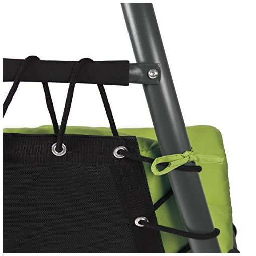 Best Choice Products Outdoor Hanging Curved Steel Chaise Lounge Chair