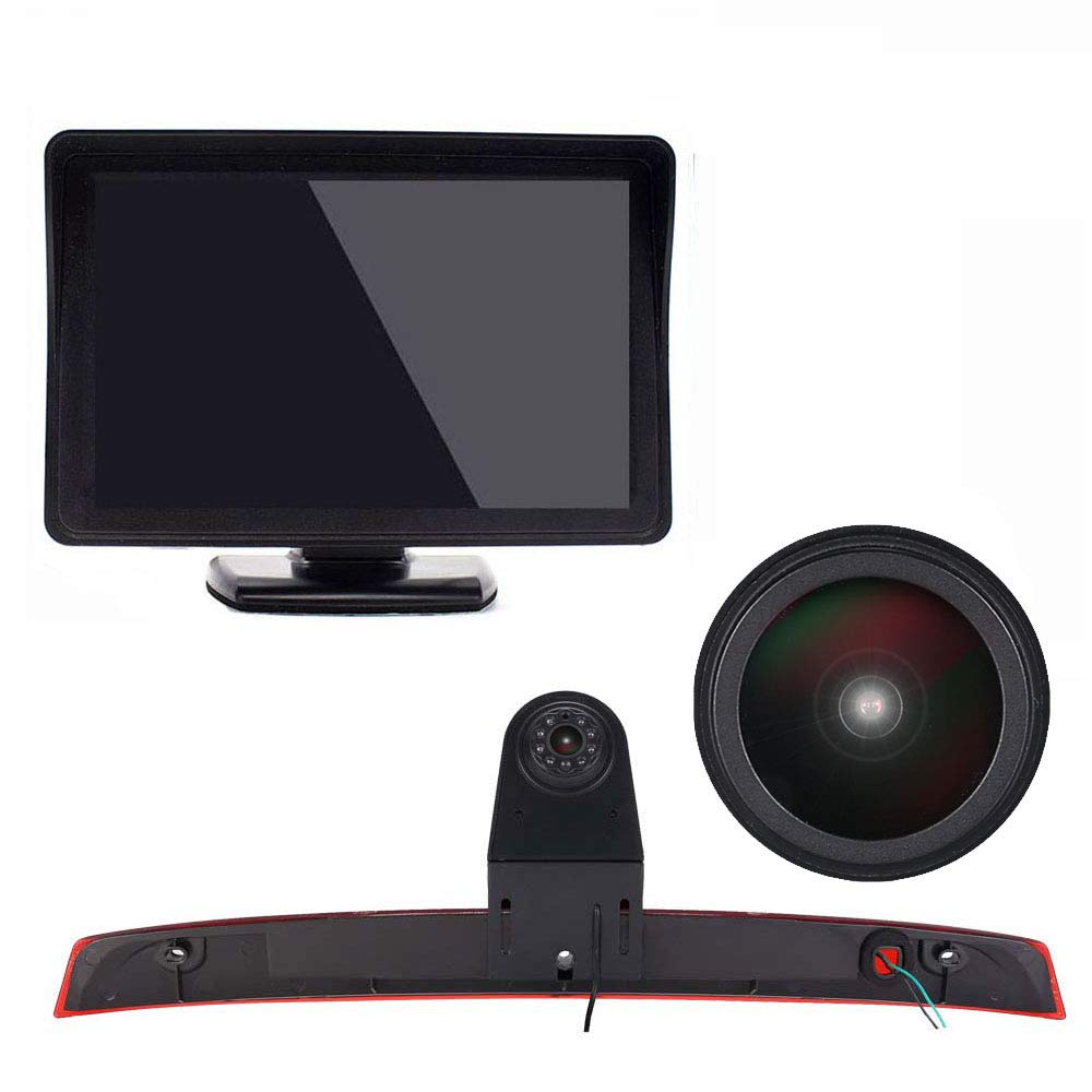4.3'' Inch TFT LCD Auto Monitor + 1280x720 Pixel 1000 TV Lines Parking Camera, HD Night Vision Rear View Backup Camera for Mercedes Benz Viano Vito W639 VAN 2003-2014 Transporter Van