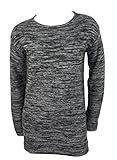 Ellen Tracy Womens Marled Knit Boat Neck Pullover Long Sleeved Sweater