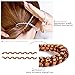 Coil Hair Ties Spiral Hair Scrunchies Phone Cord Hiar Ties Metallic Traceless Ponytail Holder 10 Pack