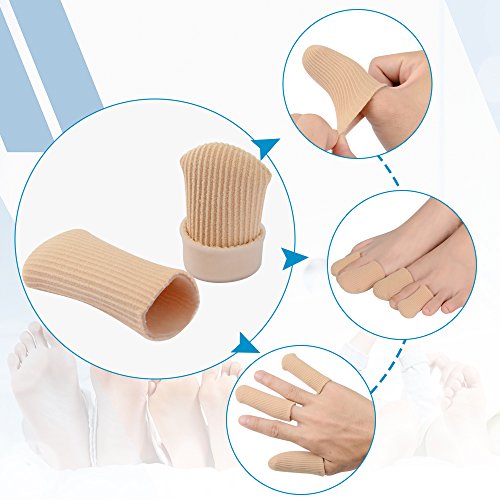 SOUMIT 6PCS Toe Cap Sleeves,Stretched Cuttable Tube Moisturizing Protector for Corns,Grinding Feet,Cocoon in Daily Use
