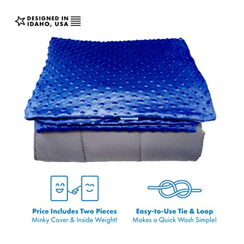 Harkla Kids Weighted Blanket (5lbs) Cooling Bamboo Weighted Blanket