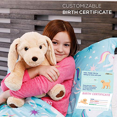 Dog stuffed animals - Cute, Soft and Cuddly Puppy Plush Animals Toy. Great Gifts for Baby Showers, Birthdays, Valentines or Christmas. Super Huggable Dogs Puppies Plushies Golden Retriever Labrador
