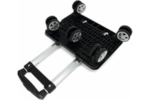 KKTAPOS Backpack Trolley - 5 Wheels Folding Compact Lightweight Luggage Cart, Travel Trolley for Bags/Lunch Backpack/Golf Bag (5 Wheels)