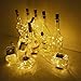 10 Pack 20 LED Wine Bottle Cork Lights Mini Fairy String Lights Copper Wire, Battery Operated Starry Lights for DIY, Festival, Wedding, Party, Indoor, Outdoor Decoration (Warm White)