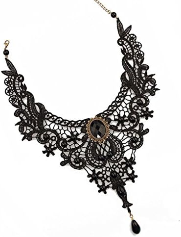 DARLING HER Vintage Lace Choker Necklace Charm Ribbon Jewelry Hollow Velvet Short Chain Jewellery