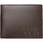 Custom Wallets for Men, Leather Wallets with Engraved Name, Personalized Gifts for Dad, Husband, Son, Boyfriend, Grandpa, Fathers Day Gift, Christmas Gifts, Valentines Day Gifts