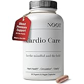 NOOT Cardio Care – Heart Health & High Blood Pressure Support for Men and Women, Natural Cardiovascular Formula with Olive Leaf, Grape Seed Extract, Lycopene & Rutin for Improved BP, 60 Capsules