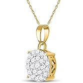 Jewels By Lux 10K Yellow Gold 3/4Ctw Natural Diamond Cindy Pendant