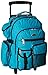 Everest Deluxe Wheeled Backpack, Turquoise, One Size