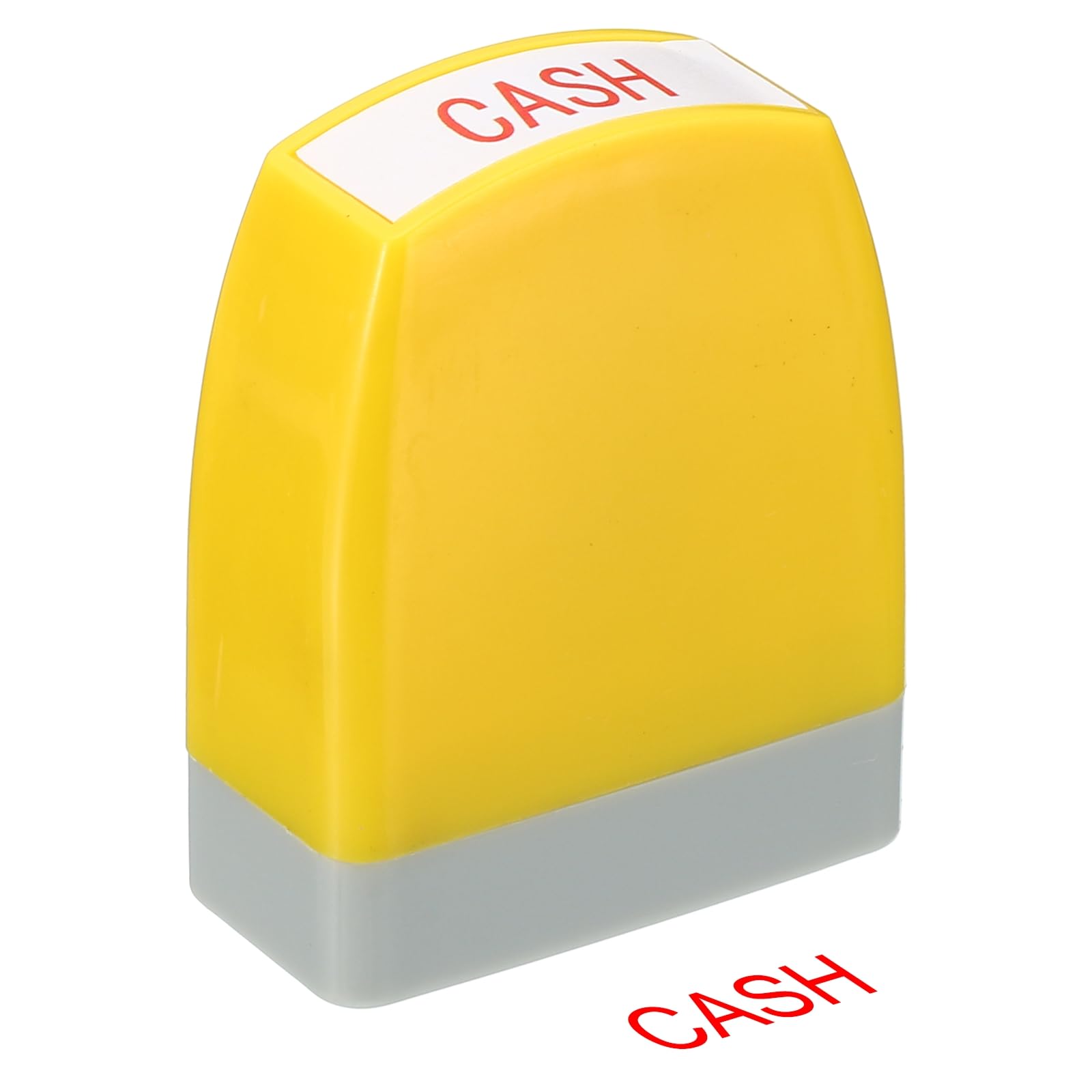 PATIKIL Cash Notice Stamp Self Inking, Red Ink Office Stamps Pre Inked Message Stamp Refillable Business Stamp, Yellow
