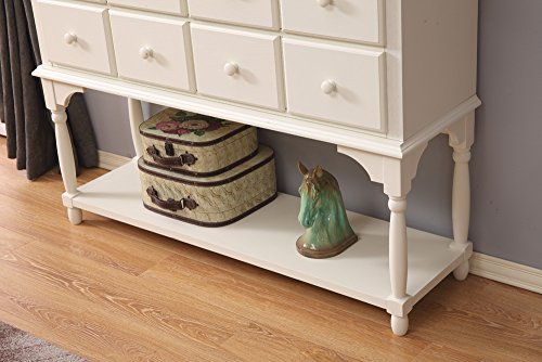 Mixcept Entry Way Console Table Wood Foyer Entry Hall Shelf With 8