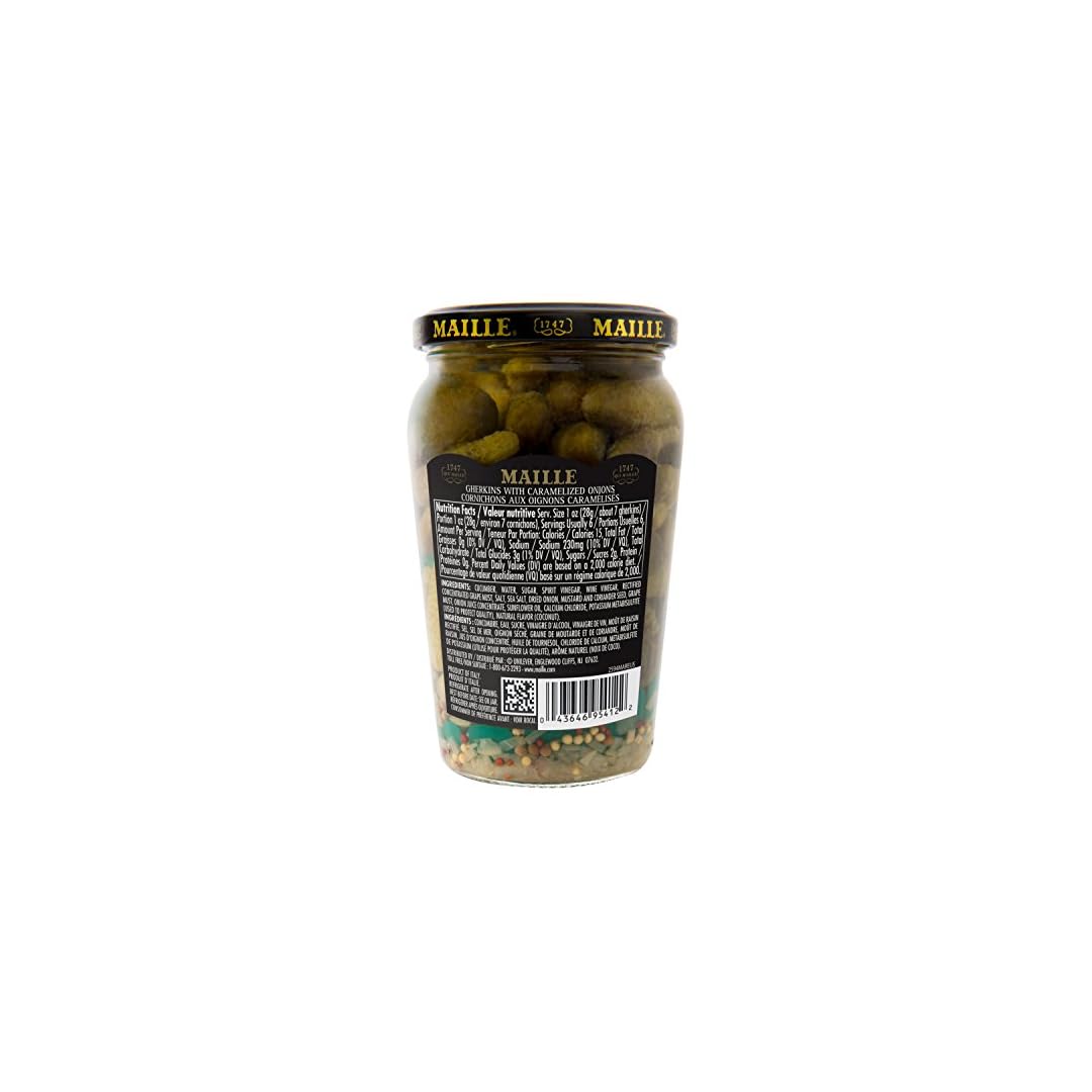 Maille Pickles Cornichons with Caramelized Onion 13.5 oz, Pack of 12 The Pickle Store