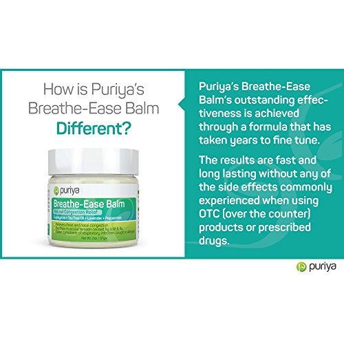 Puriya Chest Rub Cream for Congestion Relief, Breathe Ease Balm, Plant