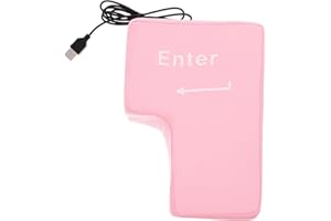HAPINARY Big Enter Key USB Button Desk Pillow for Laptop Stress Relief and Office Use