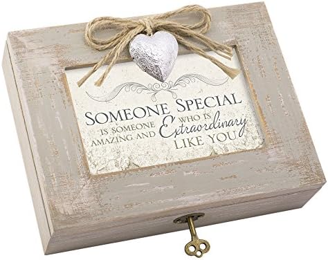 Cottage Garden Someone Special Amazing Natural Taupe Jewelry Music Box Plays Wonderful World