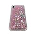 MARBLEFY Personalized Pink Glitter case for iPhone Xs Max/Xr/Xs/X/8/7/6/Plus Spiracle Holographic Quicksand Protective Clear Case