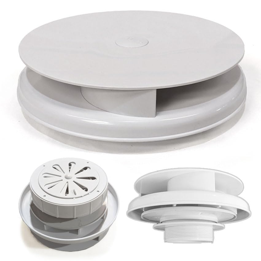 ULTRAFLOW High Output Rotary Van Roof Vent Wind Driven Rotating Spinning Ventilator Fan WHITE - Camper Bus 4x4