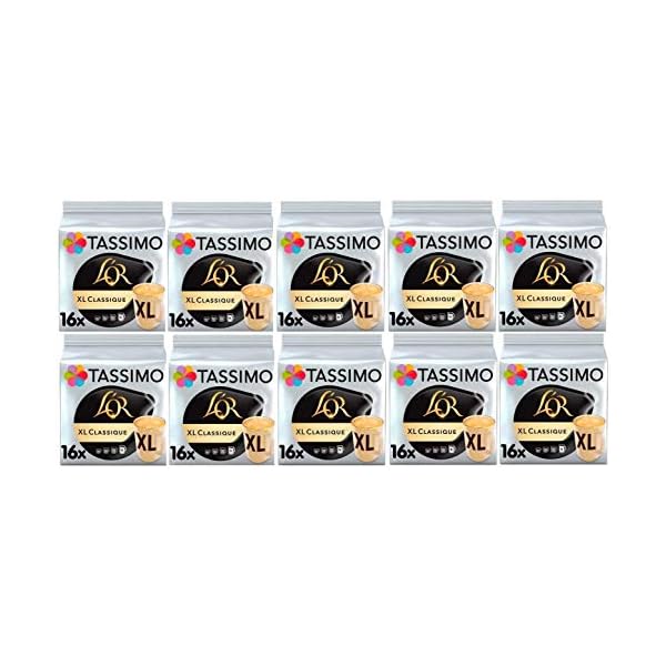 Tassimo L'OR XL Classique Kaffeepads - 10 Packungen (160 Getränke)