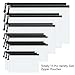 Selizo 15 Pcs Plastic Zip Folder File Pouch Paper Document Bags Storage with 6 Assorted Size
