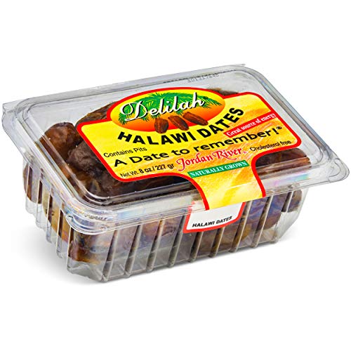 Delilah Jordan River Natural Halawi Dates 8 Ounce