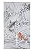 Made in Japan Noren Curtain Tapestry Carp Swimming Up a Waterfall