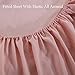 Mohap Fitted Sheet Queen Only Pink No Pilling Deep Pocket Durable Double Brushed Microfiber Fade Resistant Machine Washable Fits Mattress up to 16 inches