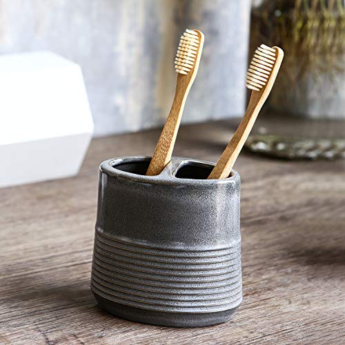 Tenforie Ceramic Bathroom Accessories Set, 4-Piece Bath Accessory Completes with Soap/Loquid Dispenser, Toothbrush Holder, Tumbler, Soap Dish, Ideas Home Gift for Ware Home Decor Bath