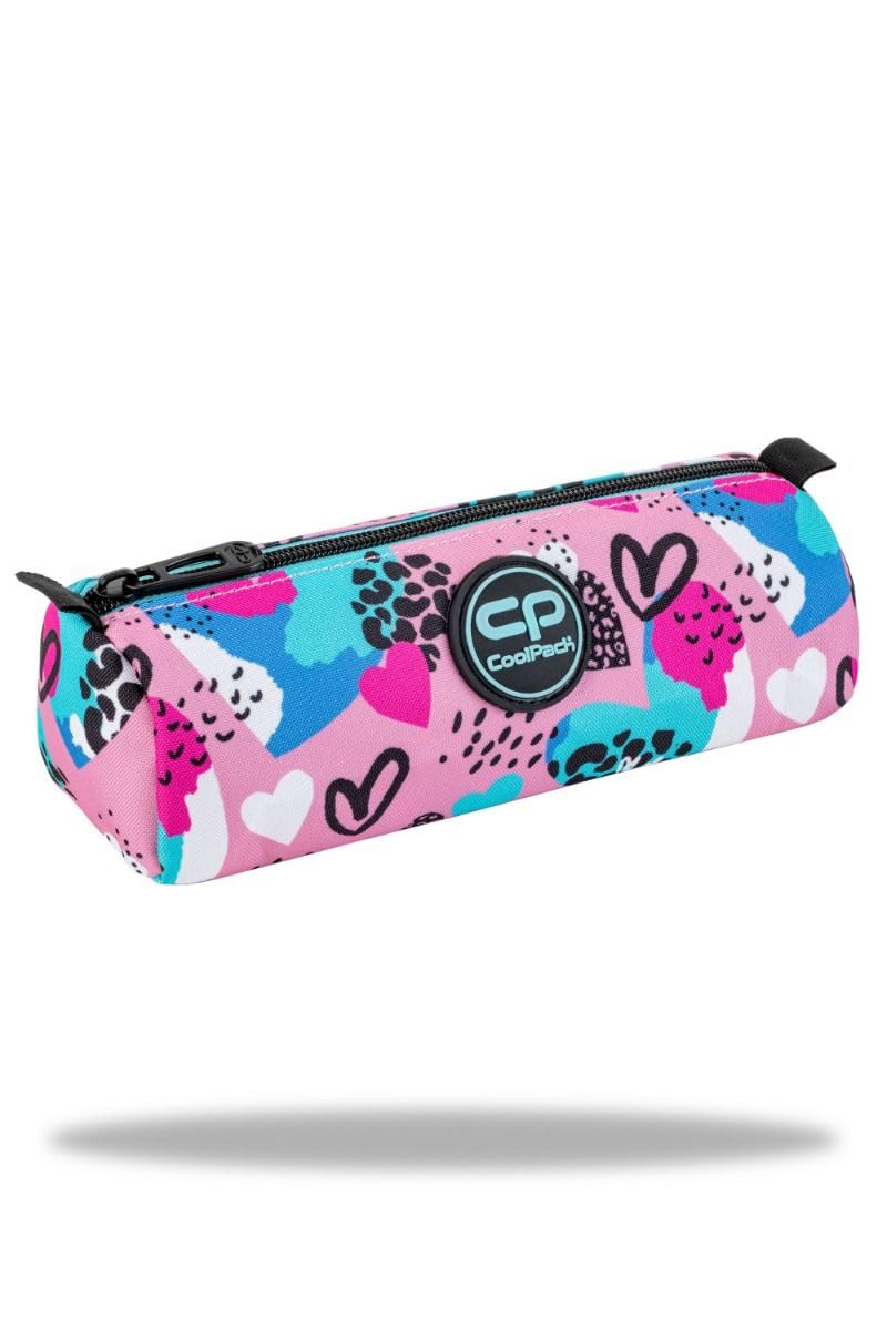 CoolPack F061789, Tube Tutti Heart School Pencil Case, Multicoloured