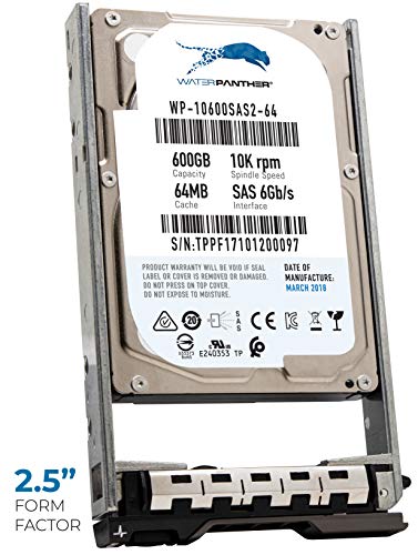 Water Panther 600-GB 10K-RPM SAS 6-Gbps 2.5-Inch Compatible with Dell PowerEdge Servers R530XD R610 R620 7YX58 ST9600204SS 7T0DW 400-AJQB Internal Hot-Swap Hard Disk Drive in a SFF 13G Dell Caddie - Thumbnail 6