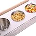 QBLEEV Bird Feeding 3 Cups Holder for Cage,Parrots Playgym Seed Food Water Dish,Play Stand Hanging Stainless Steel Perches Coop Bowls Feeder with Clamp,4.5 OZthumb 3