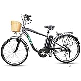 NAKTO Electric Bike 26’’ Electric Bicycle Ebikes for Men and Women Comes a Detachable 36V 10Ah Lithium Battery & Battery Charger