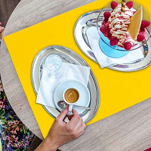 27.5 x 19.6 inches Silicone Mats, Gartful Oversize Resin Jewelry Casting Molds Mat Tumbler Sheets Nonslip Nonstick Multipurpose Placemat Waterproof Table Mat for Craft, Liquid, Resin, Yellow - Thumbnail 5