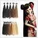 5pcs/lot,New Arrival 5.9''x39.37''Heat Resistant Synthetic Straight Solid White Hair Weft Hair Extensions for DIY BJD/SD/Bly the/American Girl Doll Wigs