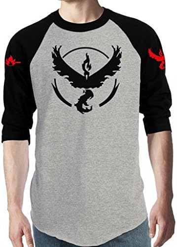 men's Long Sleeved Top Team Valor Team Instinct Team Mystic new style RED-XL
