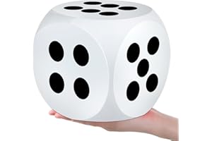 ALDMIO 6 Inches Large Foam Dice, Big Educational Giant Dice, Eva Foam Jumbo Dices for Game Nights and Learning Sessions, 1PCS