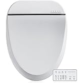 ZMJH Bidet Toilet Seat, Electric Smart Heated Seat with Slow Closes, Vortex Wash, Warm Dryer, Rear and Front Wash, Warm Water, Remote Control, and Night Light, White, A102S-W (Elongated)