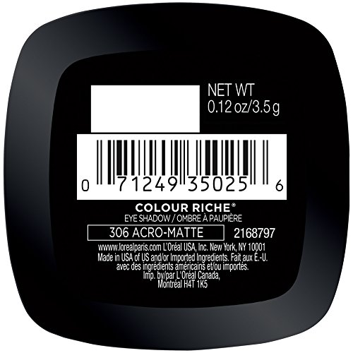 L’ORÉAL PARIS COLOUR RICHE MONOS EYESHADOW, ACRO-MATTE, 0.12 OZ.