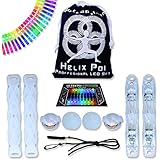 UltraPoi - Helix Poi with UltraKnobs - LED Poi Set - Best Light Up Glow Poi - Flow Rave Dance - Spinning Light Toy
