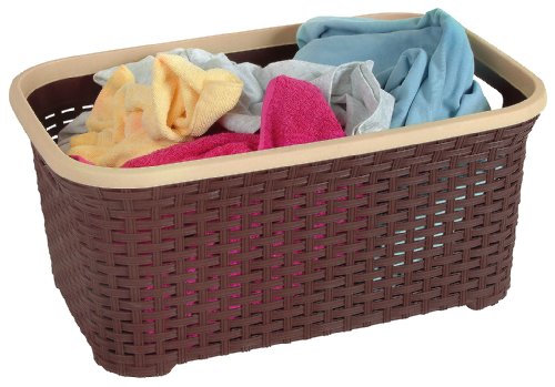 Rattan (Wicker Style) 1.4 Bushel Laundry Basket (Brown)