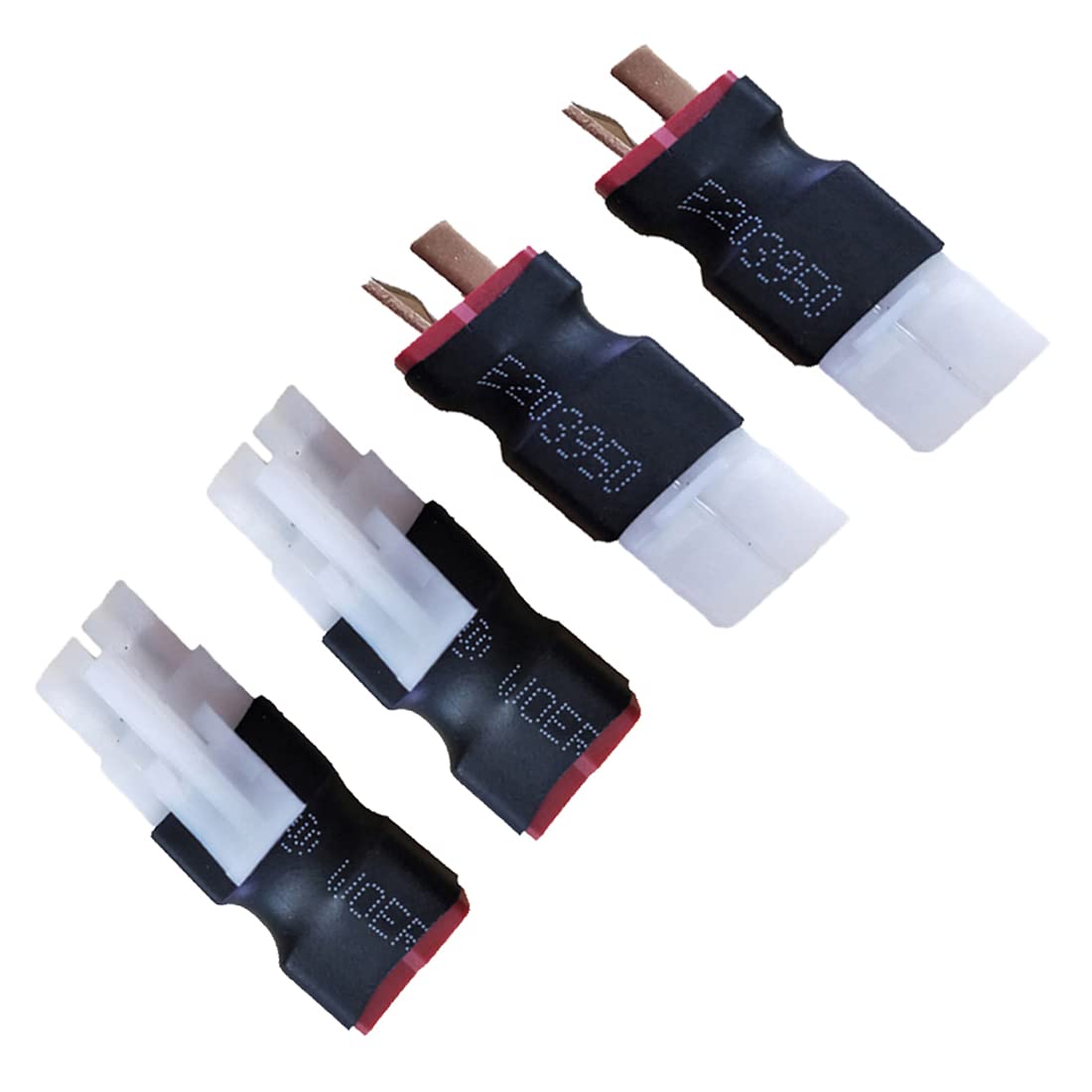Boladge B018 2pcs Tamiya Plug Male Connector to Deans T Plug Female Connector Adapter and 2pcs Tamiya Plug Female Connector to Deans T Plug Male Connector Adapter