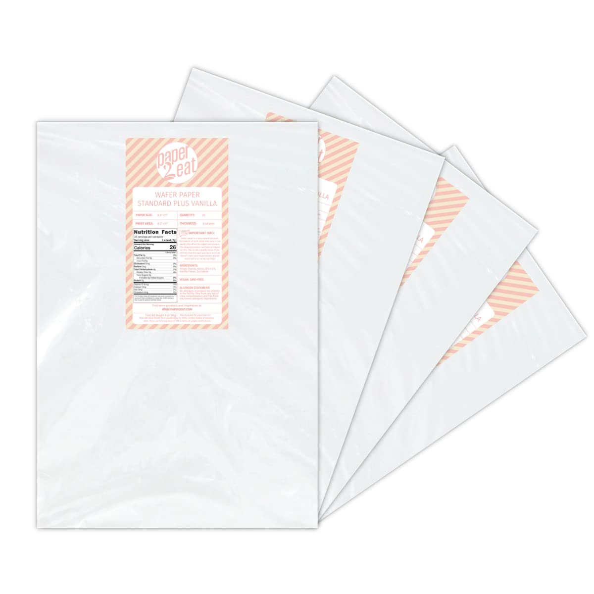 paper2eat edible Wafer Paper Sheets Standard Plus