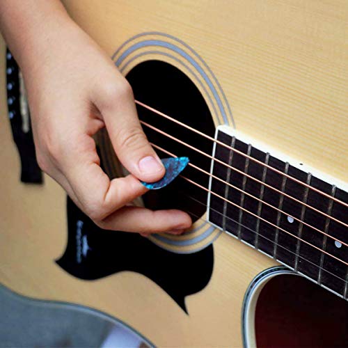 6 Pcs Rosewood Guitar Bridge Pins Abalone Dot Acoustic Guitar End Pin Set & 9 Pcs Guitar Picks - Thumbnail 6