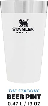 STANLEY Adventure 0.47L Beer Pint Stainless Steel Travel Mug Keeps Drinks Cold view 3